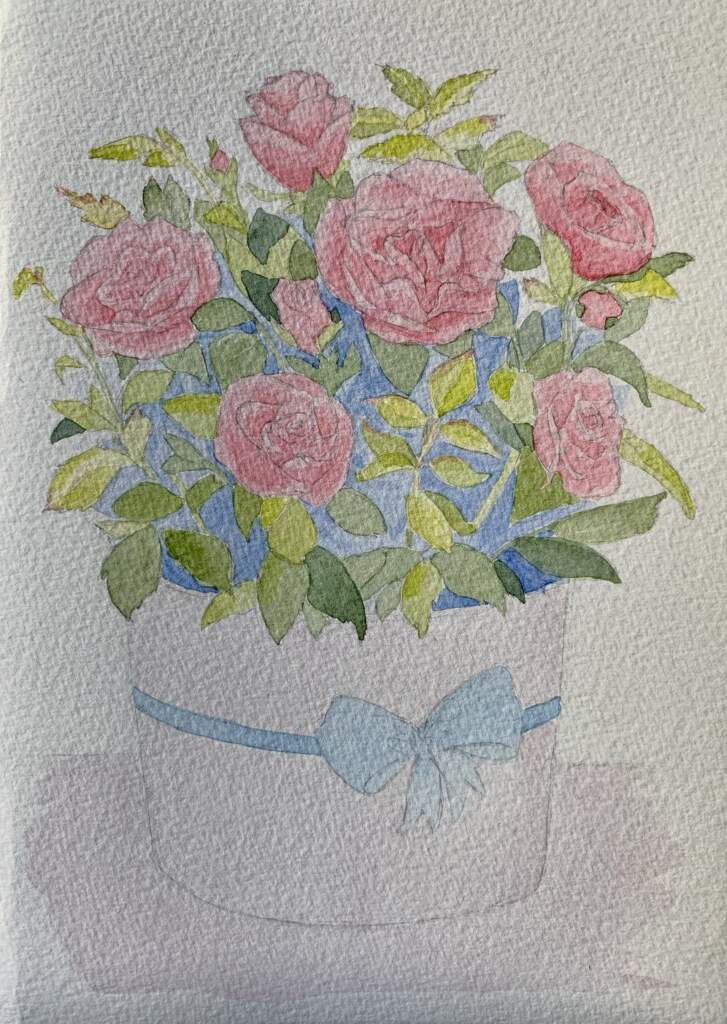 Rose-pot-watercolor